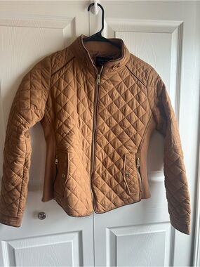 Love Tree Quilted Jacket – Small – Camel/Tan